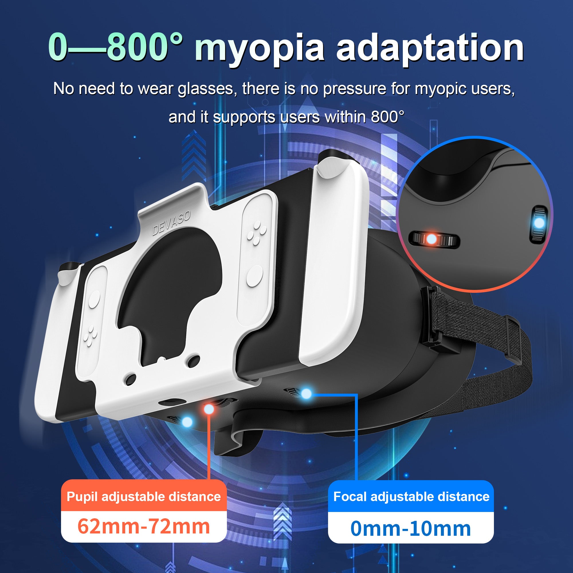 Náhlavní souprava DEVASO VR pro herní konzoli Nintendo Switch Odvod tepla Plastová čelenka Brýle VR černá/bílá Náhlavní souprava DEVASO VR pro herní konzoli Nintendo Switch Odvod tepla Plastová čelenka Brýle VR černá/bílá